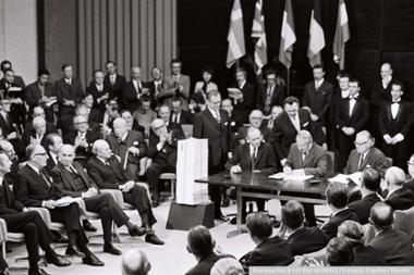 Unterzeichnung des Vertrags über den britischen EG-Beitritt 1972