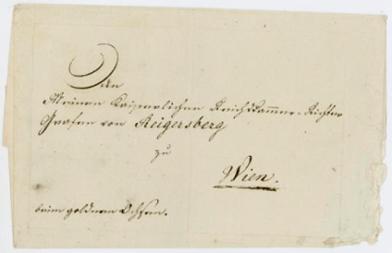 Handbillett Kaiser Franz II., 7.8.1806