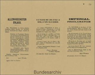 Schutzbrief Kaiser Wilhelms II.