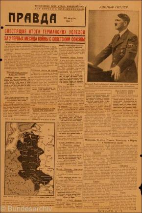 Prawda-Titelseite, 28. August 1941