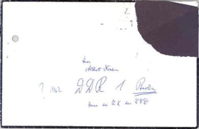 Briefumschlag adressiert an das Haus des ZK der SED 