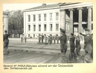 Aufmarsch des norwegischen Arbeitsdienstes in Oslo, ca. 1940/41
