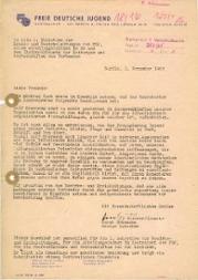 Brief von Horst Schumann vom 1. November 1965