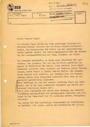 Information Kurt Hagers an Erich Honecker vom 27. Juni 1966 