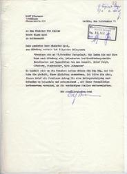 Schreiben von Klaus Gysi an Bruno Haid vom 15. November 1971