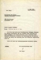Schreiben Kurt Hagers an Hans Joachim Hoffmann vom 2. Juli 1974
