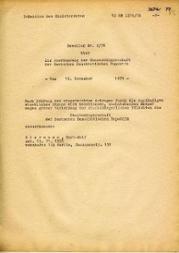 Beschluss des Ministerrates über die Aberkennung der Staatsbürgerschaft der DDR vom 18. November 1976 