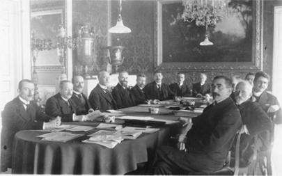 Die erste Kabinettssitzung in Weimar