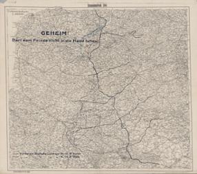 Lagekarte des Gebiets Ypern - Saint-Quentin zur 4. Flandernschlacht, März/April 1918