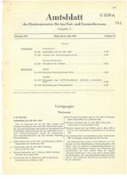 Amtsblatt des Bundesministers für das Post- und Fernmeldewesen, Bonn 12. Juni 1964. (Auszug)