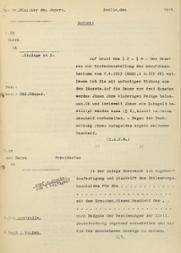 Vordruck für die Entlassung von Staatsdienern, ca. 1933