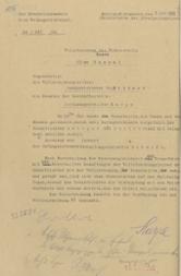 Protokoll der Vollstreckung des Todesurteils gegen Elise Hampel, 8. April 1943
