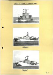 Bilder der Küstenwachboote „Uhuru“ und „Rafiki“, die an Tanganjika geliefert wurden, o. Dat.