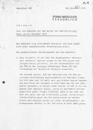 Vermerk des Abteilungsleiters im DDR-Außenministerium Karl Seidel über das Gespräch mit dem Leiter der StäV Gaus, 17. November 1976 