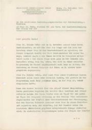 Schreiben von Ilse Bab an die weiblichen Bundestagsabgeordneten der CDU-Bundestagsfraktion,
11. November 1961, Seite 1
