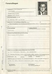 Personalbogen Günter Guillaumes vom 28.11.1969