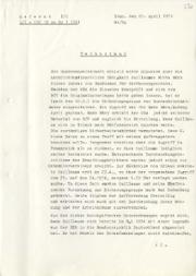 Vermerk des Bundeskanzleramtes (Bonn) zum „Tatbestand“ am 25.4.1974 