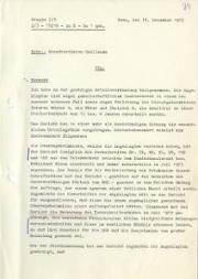 Vermerk des Bundeskanzleramtes (Bonn) zur Urteilsverkündung im Prozess gegen Günter und Christel Guillaume wegen Landesverrats u.a. vom 16.12.1975
