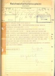 Telegramm des norwegischen Ministerpräsidenten Vidkun Quislings an Hierl zu dessen 70. Geburtstag, Feb. 1945