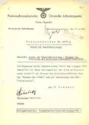 Rundschreiben Martin Bormanns an die Gauleiter, 21. Aug. 1943
