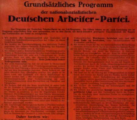 Parteiprogramm der NSDAP, 24. Februar 1924 (Ausschnitt)