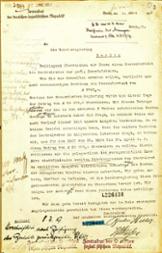 Schreiben des Zentralrats der deutschen sozialistischen Republik an die Reichsregierung, 1. März 1919