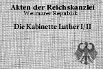 Die Kabinette Luther I und II