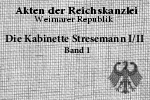 Die Kabinette Stresemann I und II. Band 1