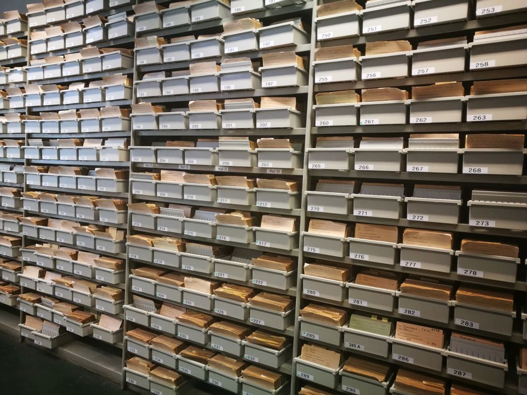 Bild von der Gräberkartei der ehemaligen WASt