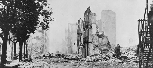 Häuserruinen in Guernica