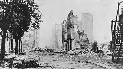 Häuserruinen in Guernica
