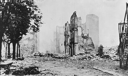 Häuserruinen in Guernica