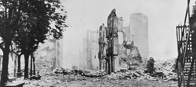 Häuserruinen in Guernica