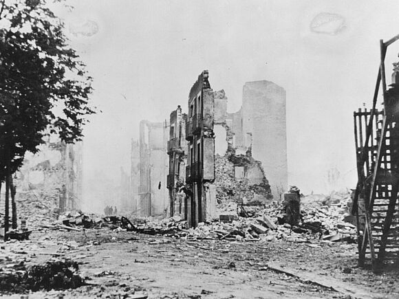 Häuserruinen in Guernica