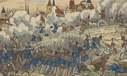 Bild der Schlacht bei Schleswig am 23. April 1848