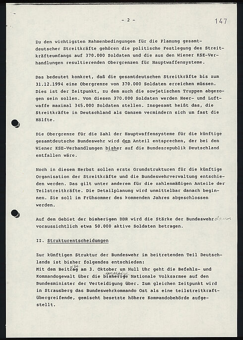 Maschinenschriftliches Dokument