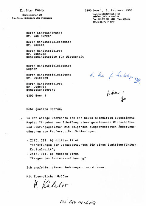 Angebot zur Schaffung eines gemeinsamen Wirtschafts- und Währungsgebietes