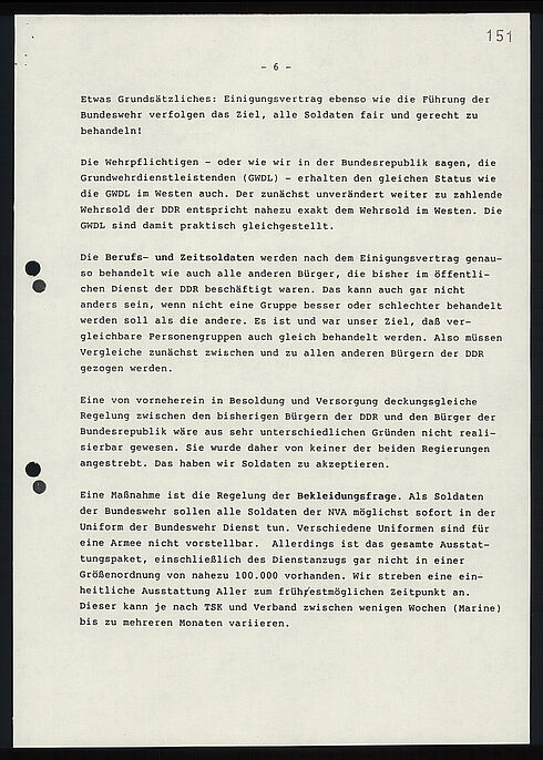 Maschinenschriftliches Dokument