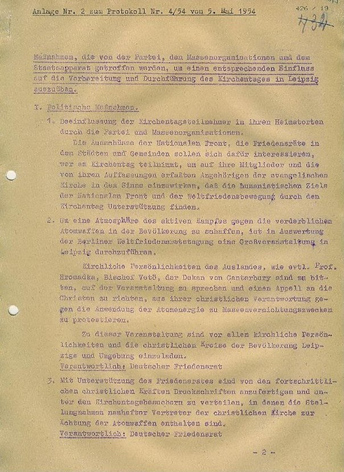Auszug aus dem Protokoll der Sitzung des ZK der SED, 5. Mai 1954