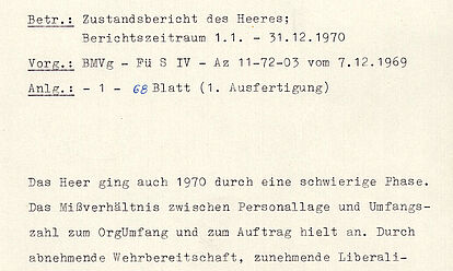 Maschinengeschriebenes Dokument