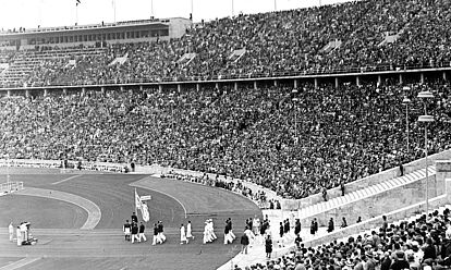 Eröffnungsfeier der Olympischen Sommerspiele 1936 in Berlin im Olympiastadion