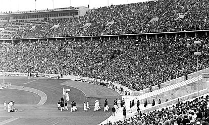 Eröffnungsfeier der Olympischen Sommerspiele 1936 in Berlin im Olympiastadion