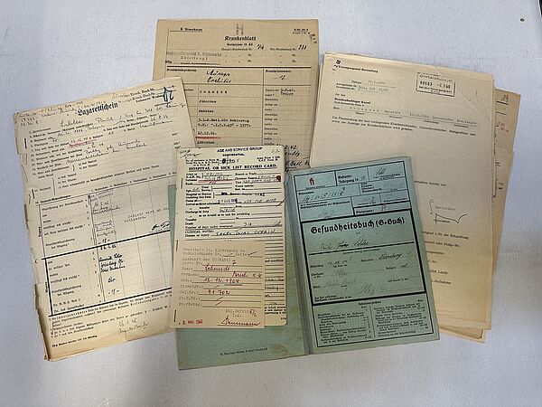 Bild von personenbezogenen Einzelunterlagen aus dem Bestand B 578 Krankenbuchlager
