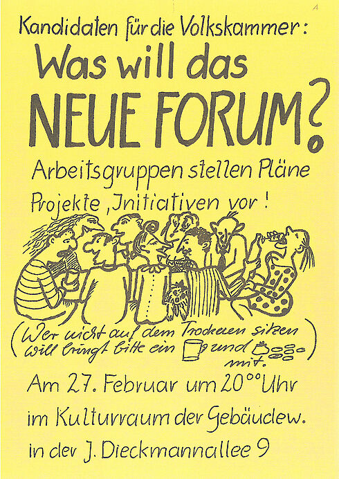 Werbeplakat zur Vorstellung der Kandidaten für Volkskammerwahl 1990