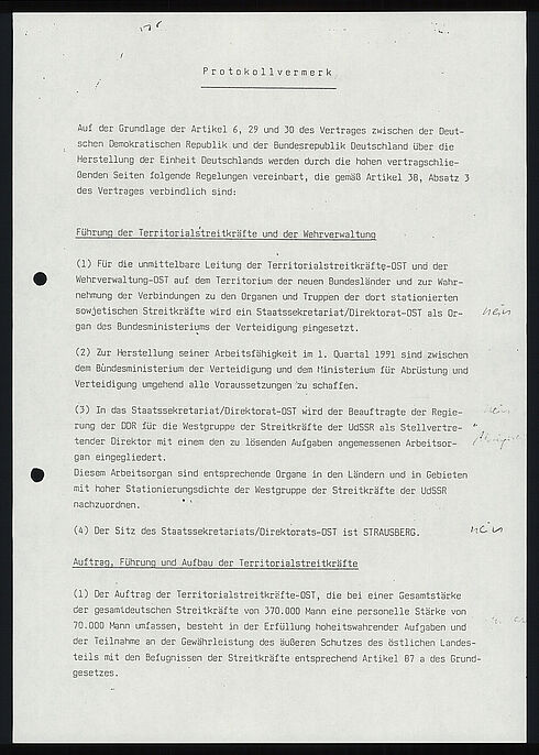 Maschinenschriftliches Dokument