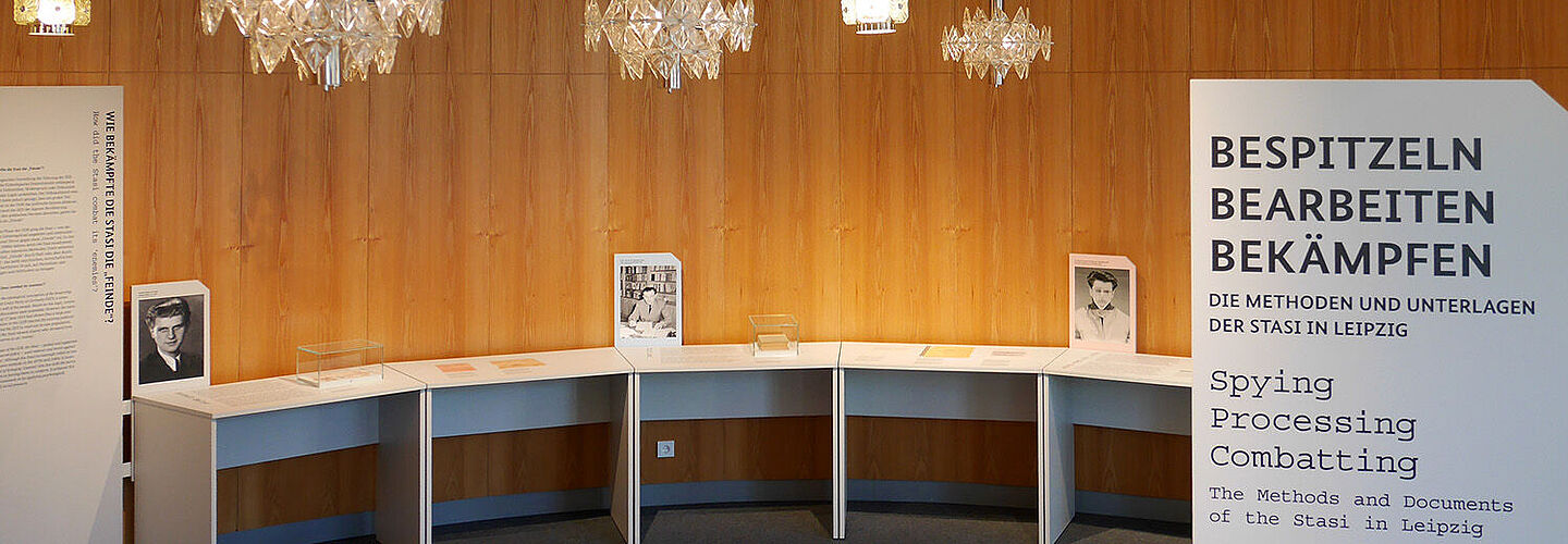 A glimpse into the exhibition section “How did the Stasi combat its ‘enemies’?”