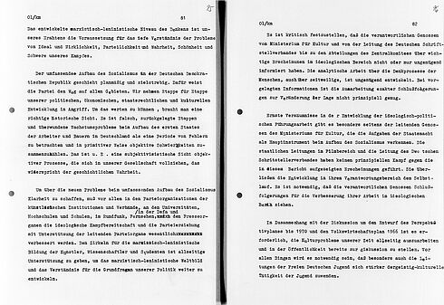 Auszug aus Erich Honeckers Bericht des Politbüros auf dem 11. Plenum des ZK der SED