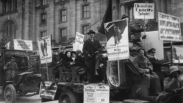 Wahlkampf der Sozialdemokraten in Berlin im Januar 1919