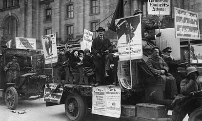 Wahlkampf der Sozialdemokraten in Berlin im Januar 1919