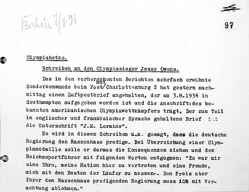 Maschinengeschriebenes Dokument